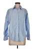Zara Stripes Blue Long Sleeve Button-Down Shirt Size M - photo 1