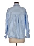 Zara Stripes Blue Long Sleeve Button-Down Shirt Size M - photo 2