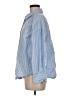 Zara Stripes Blue Long Sleeve Button-Down Shirt Size M - photo 5