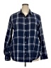 Jachs Girlfriend Plaid Blue Long Sleeve Button-Down Shirt Size XXL - photo 1