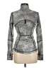 Lululemon Athletica Metallic Silver Black Track Jacket Size 6 - photo 2