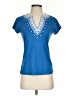 Ann Taylor Blue Short Sleeve Top Size S - photo 1