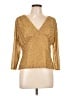 Jkara 100% Polyester Gold 3/4 Sleeve Top Size L - photo 1