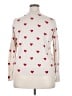 Torrid 100% Cotton Hearts Ivory Cardigan Size 2X Plus (2) - photo 2