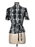 Lovestitch 100% Rayon Silver Short Sleeve Top Size M - photo 2
