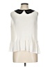 Topshop 100% Polyester Ivory Sleeveless Blouse Size 12 - photo 1