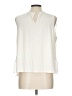 Topshop 100% Polyester Ivory Sleeveless Blouse Size 12 - photo 2