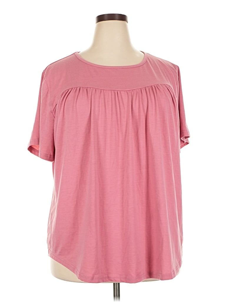 Pre-owned Fantaslook Short Sleeve Blouse In Pink