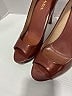 Prada 100% Leather Burgundy Heels Size EU 38 - photo 3