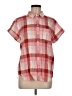 Caslon Plaid Red Short Sleeve Button-Down Shirt Size M - photo 1