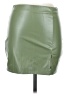 Better be Solid Green Faux Leather Skirt Size M - photo 1