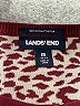 Lands' End 100% Supima Cotton Animal Print Burgundy Pullover Sweater Size 10 - 12 - photo 7