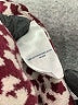 Lands' End 100% Supima Cotton Animal Print Burgundy Pullover Sweater Size 10 - 12 - photo 8