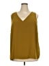 Nine West 100% Polyester Gold Sleeveless Blouse Size 2X - photo 1