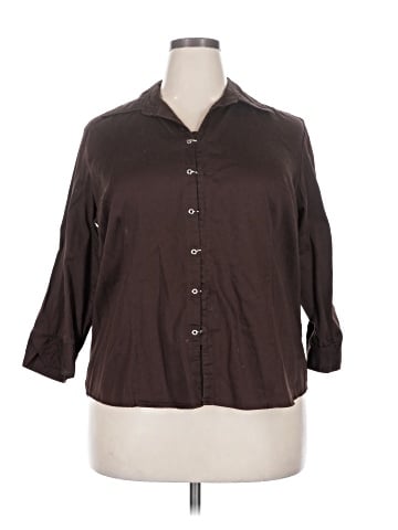 DressBarn 3/4 Sleeve Button-Down Shirt (view 1)