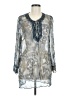 Peppe Peluso Silver 3/4 Sleeve Blouse Size M - photo 1
