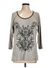 Daytrip Gray 3/4 Sleeve Top Size L - photo 1