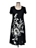 Perceptions Graphic Black Casual Dress Size 8 - photo 1