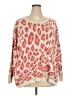 wonderly 100% Rayon Animal Print Pink Pullover Sweater Size 4X - photo 1