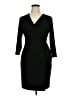 Anne Klein Solid Black Cocktail Dress Size 14 - photo 1