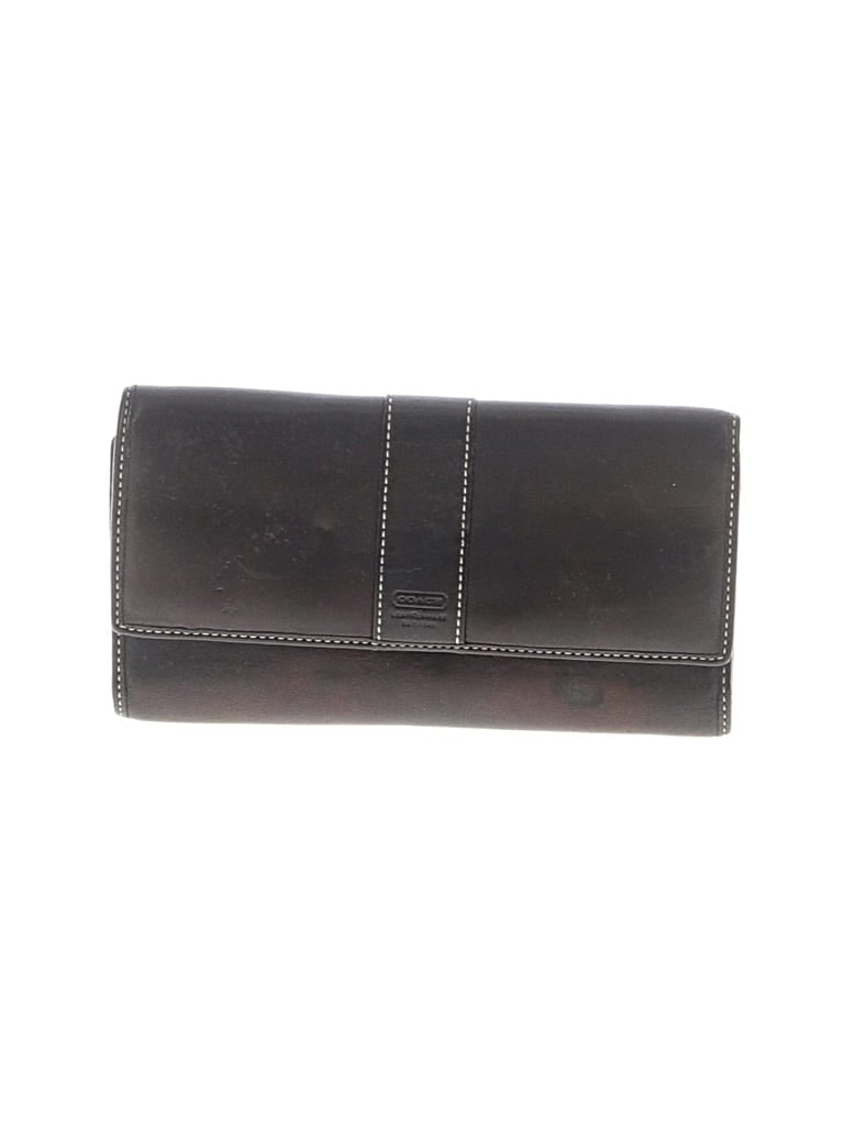 Pre-owned Coach Leather Wallet In Black