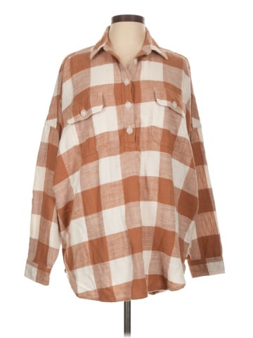 American Eagle Outfitters Long Sleeve Button-Down Shirt (view 1)