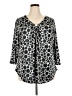 Ruby Rd. Black 3/4 Sleeve Blouse Size 2X - photo 1