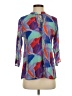 AP.NY Color Block Graphic Purple 3/4 Sleeve Blouse Size S - photo 1