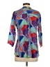 AP.NY Color Block Graphic Purple 3/4 Sleeve Blouse Size S - photo 2