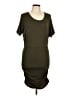 Leith Solid Green Casual Dress Size L - photo 1