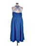 Unbranded 100% Polyester Solid Blue Cocktail Dress Size 3XL - photo 2