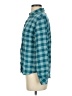 Riders by Lee 100% Cotton Checkered-gingham Teal Long Sleeve Button-Down Shirt Size S - photo 5