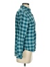 Riders by Lee 100% Cotton Checkered-gingham Teal Long Sleeve Button-Down Shirt Size S - photo 4