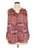 Daniel Rainn 100% Polyester Paisley Red Sleeveless Blouse Size 2X - photo 1