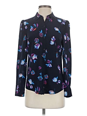 Rebecca Taylor Long Sleeve Silk Top (view 1)