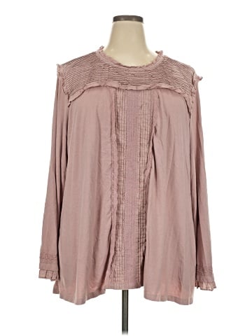 LOGO by Lori Goldstein Long Sleeve Blouse (view 1)