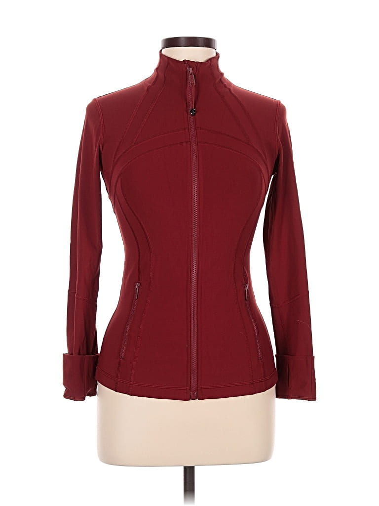 Pre-owned Lululemon Athletica Jacket In Burgundy