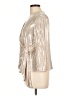 Alex Evenings Metallic Silver 3/4 Sleeve Blouse Size Lg Petite - photo 5