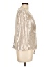 Alex Evenings Metallic Silver 3/4 Sleeve Blouse Size Lg Petite - photo 4