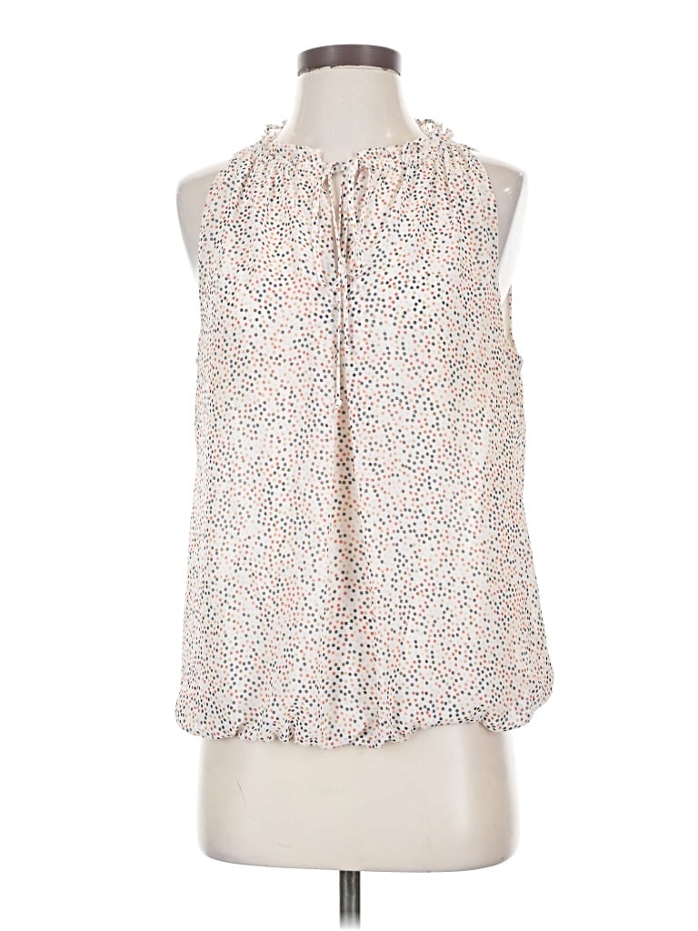 Pre-owned Max Studio Sleeveless Blouse In Ivory