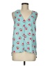 Everly 100% Polyester Teal Sleeveless Blouse Size M - photo 1