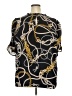 Gibson 100% Polyester Animal Print Black 3/4 Sleeve Blouse Size 3X - photo 2