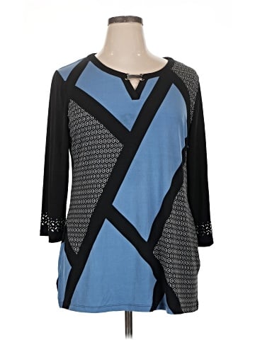 JM Collection 3/4 Sleeve Top (view 1)