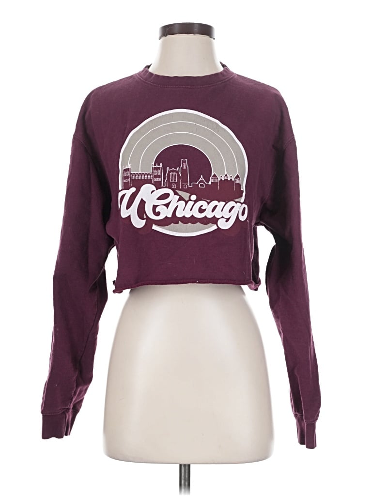 Pre-owned Assorted Brands Sweatshirt In Burgundy