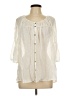 Vanessa Virginia Ivory 3/4 Sleeve Blouse Size L - photo 1