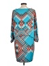 Jessica Simpson Argyle Teal Casual Dress Size L - photo 2