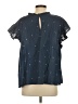 a.n.a. A New Approach Stars Blue Short Sleeve Blouse Size S - photo 2