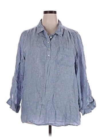 Jones & Co 3/4 Sleeve Button-Down Shirt (view 1)