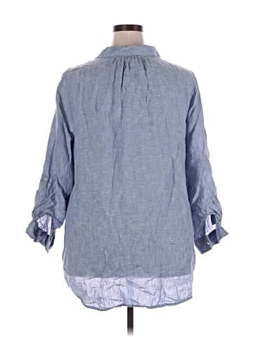 Jones & Co 3/4 Sleeve Button-Down Shirt (view 2)
