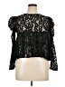 Zara 100% Polyester Black Long Sleeve Blouse Size XL - photo 1